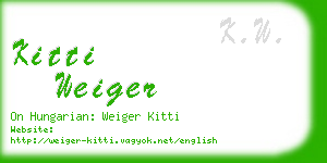 kitti weiger business card